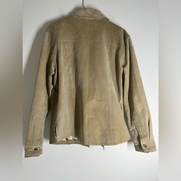 Vintage AMI Tan Genuine Suede Leather Button Up Jacket Size XL - Picture 2 of 9